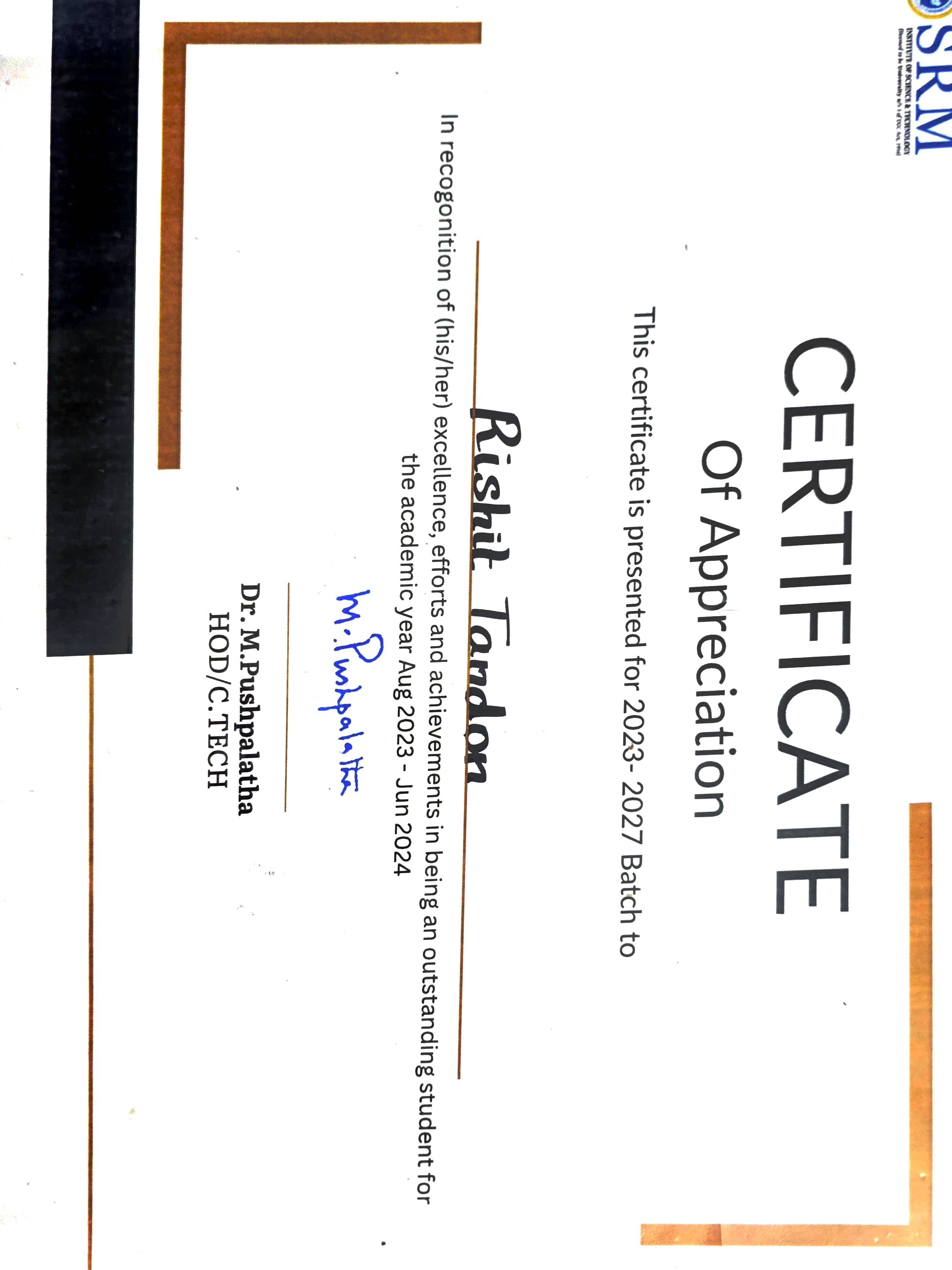 Certificate