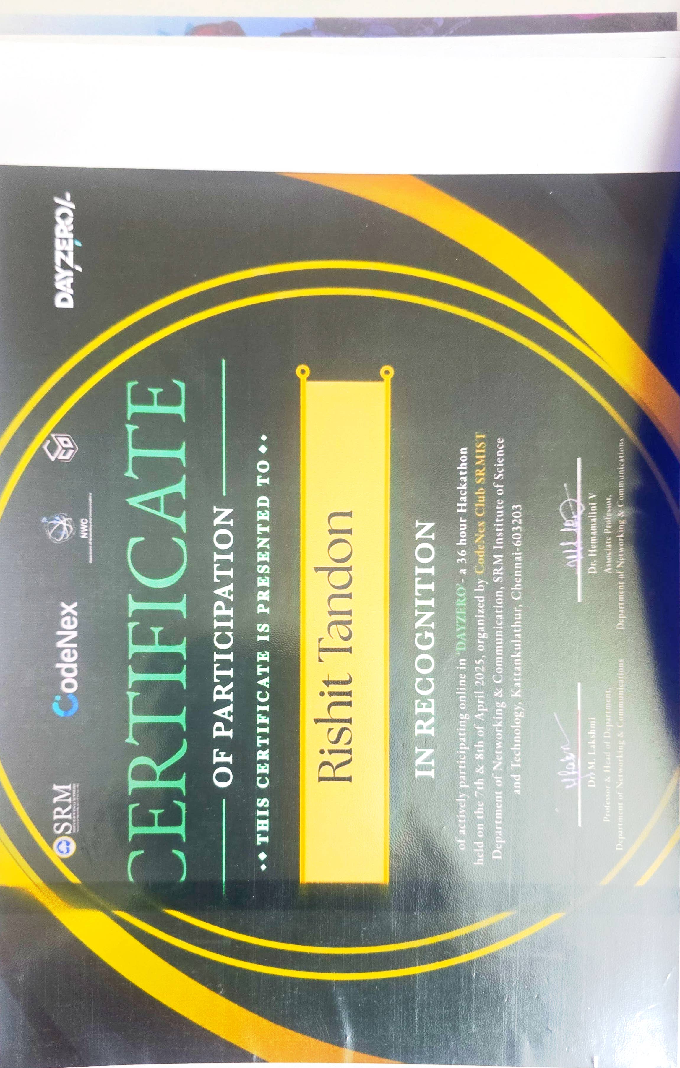 Certificate