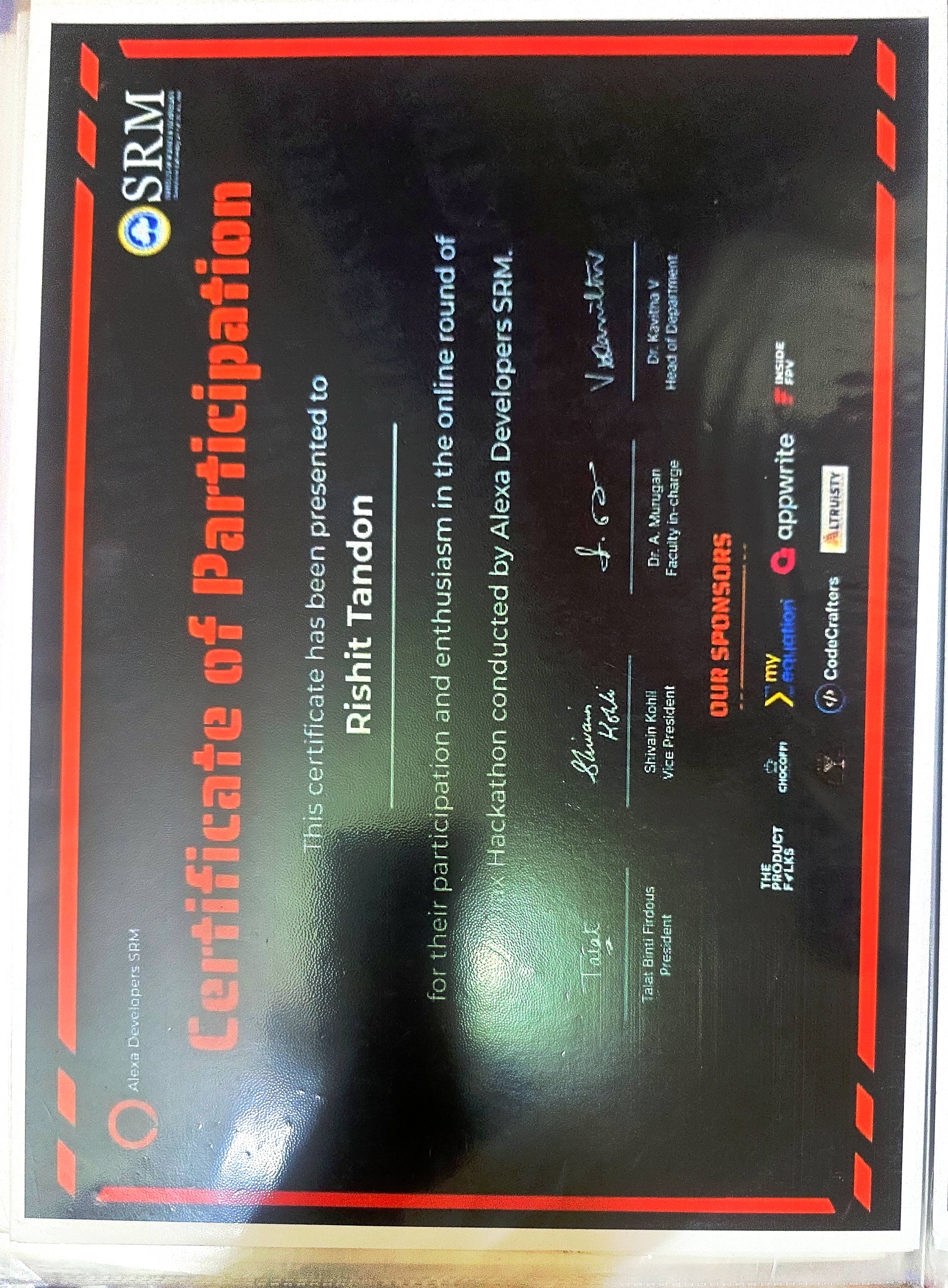 Certificate