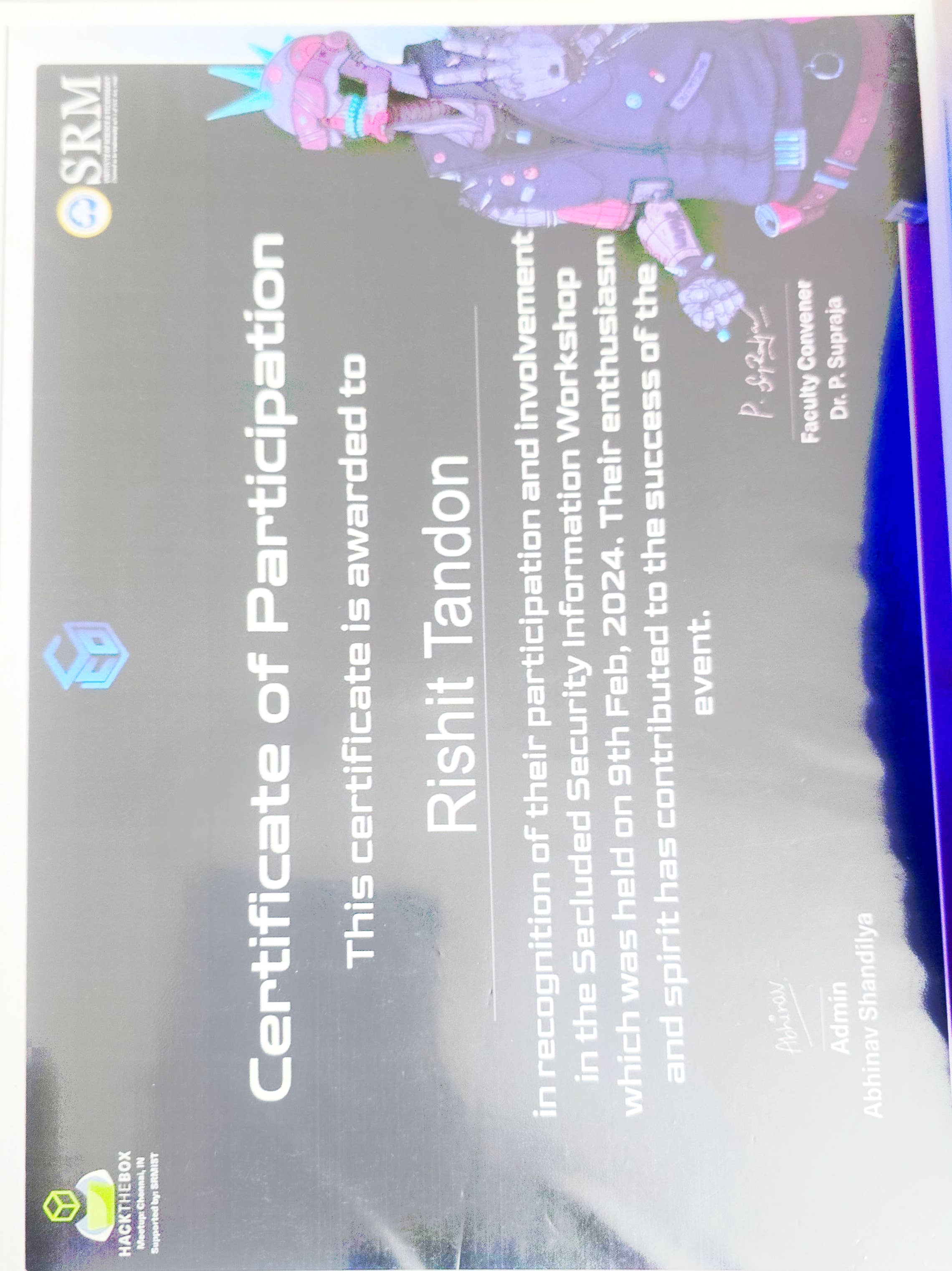 Certificate