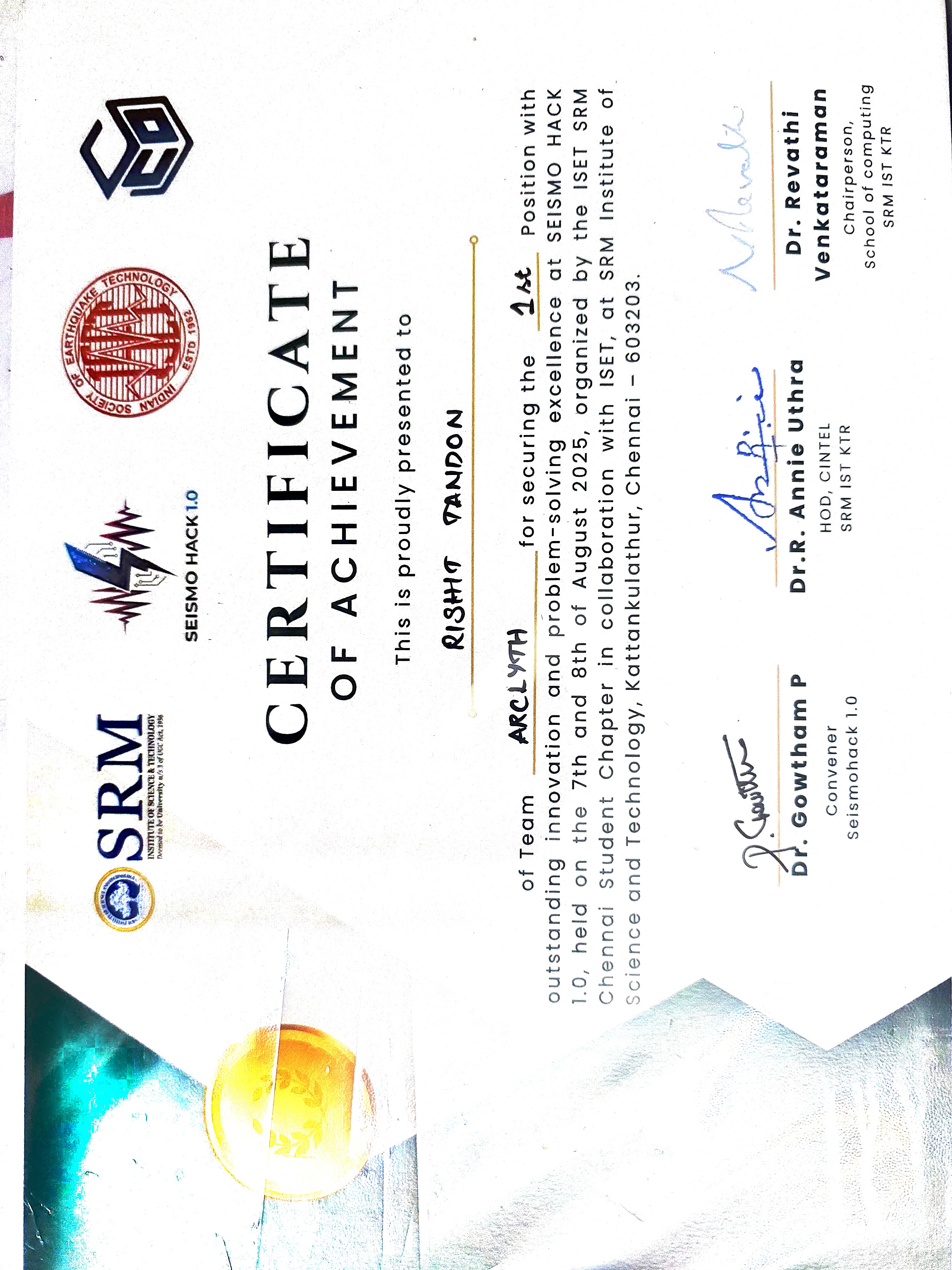 Certificate