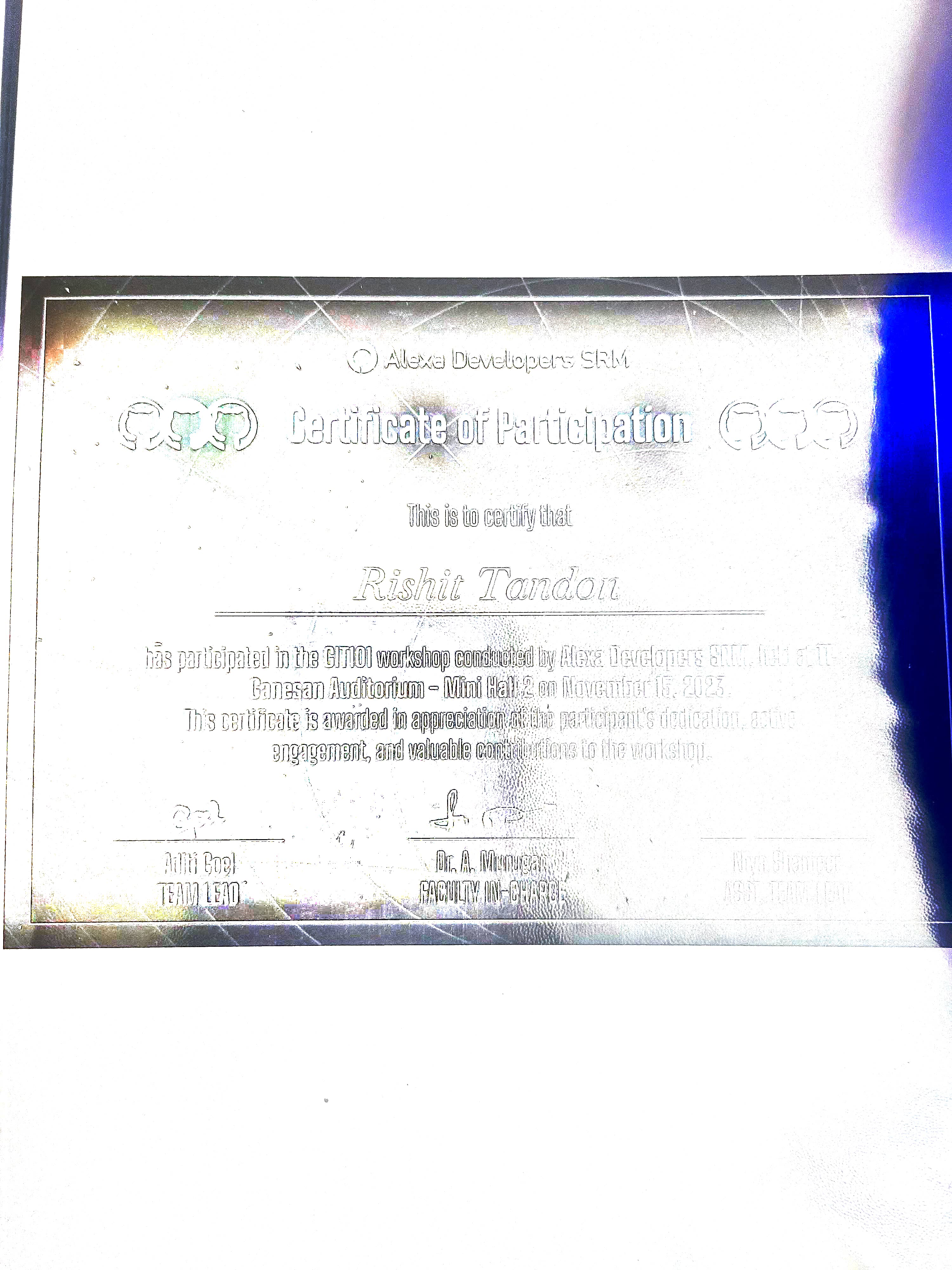 Certificate
