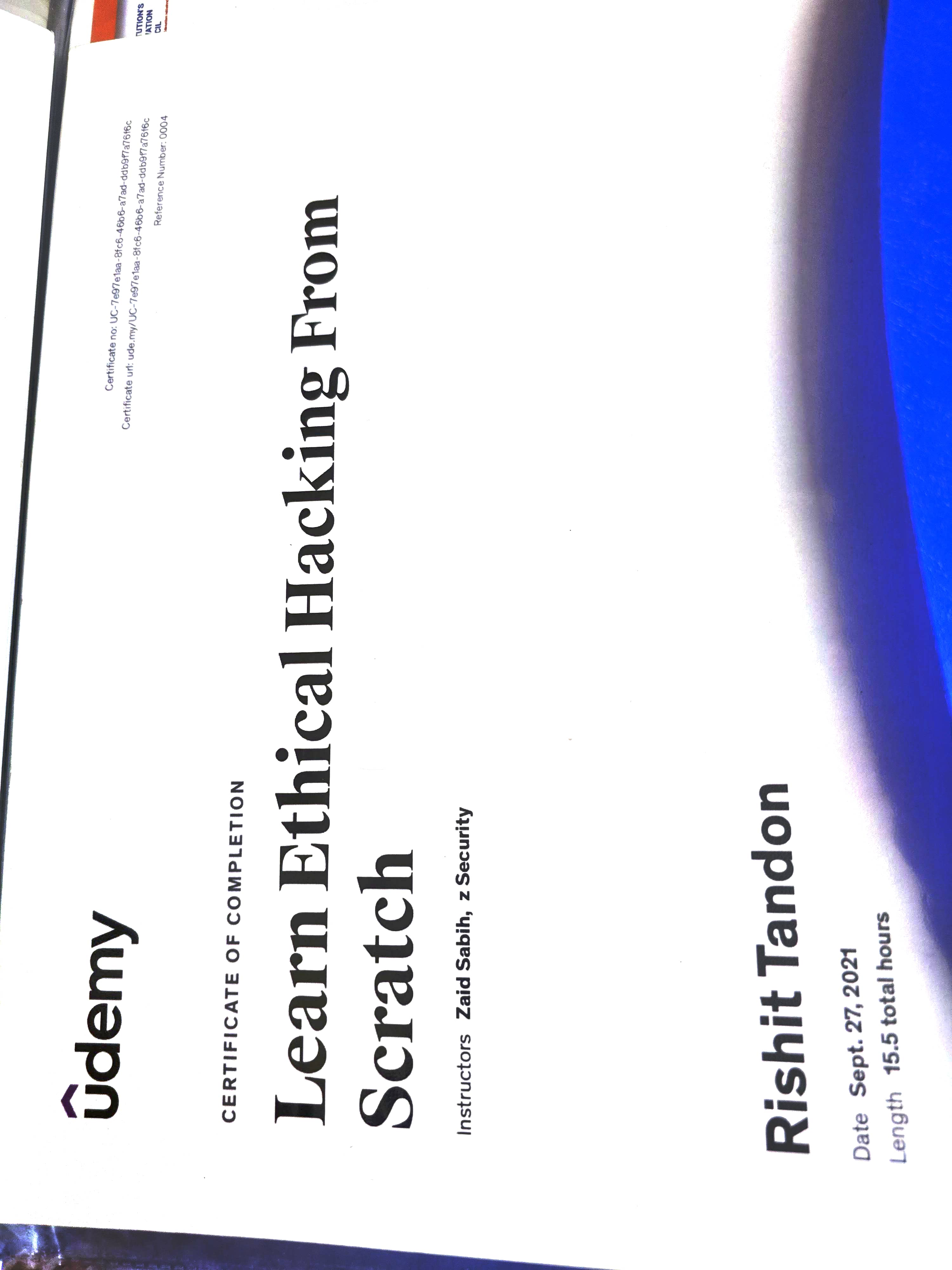 Certificate