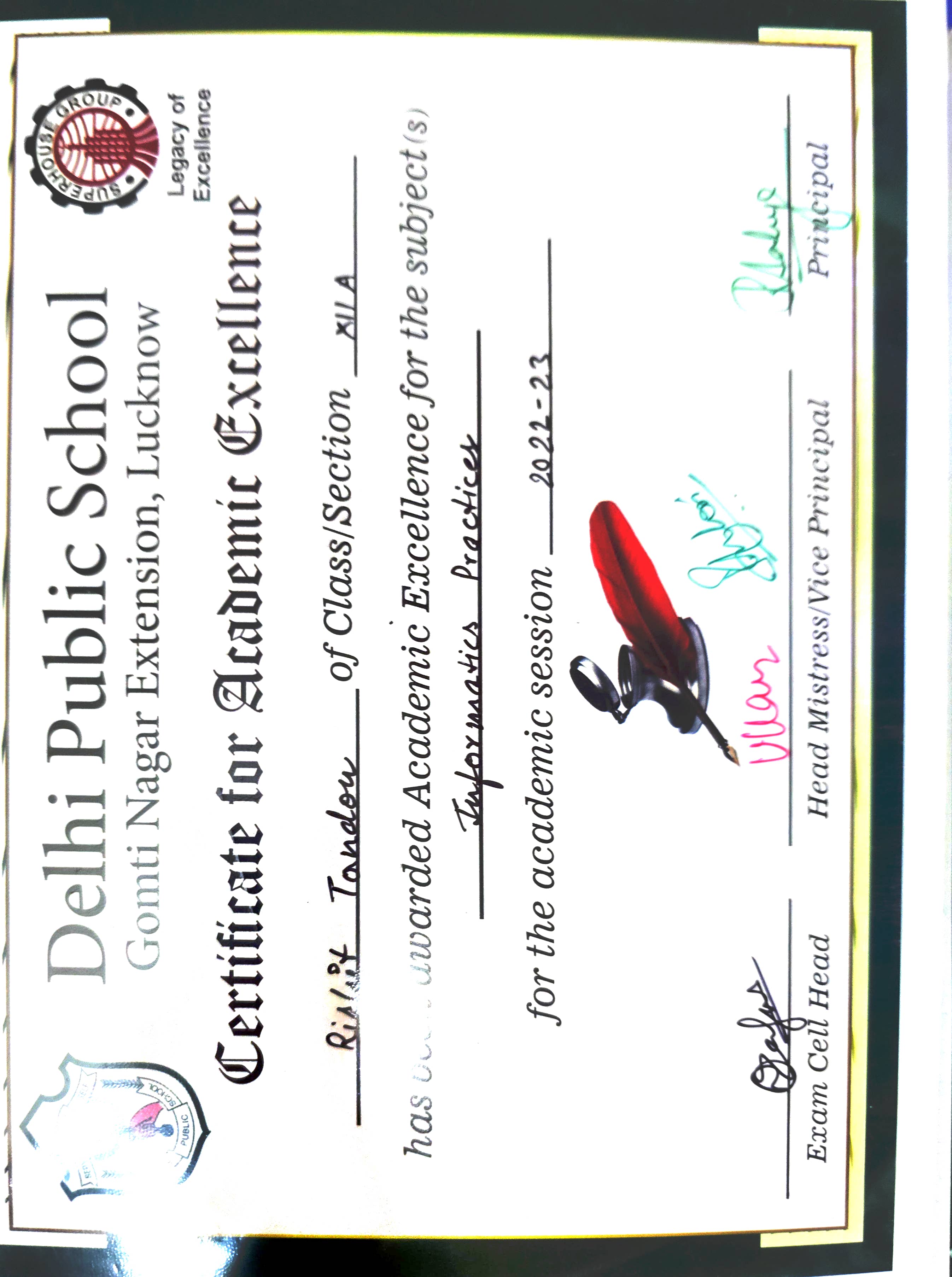 Certificate
