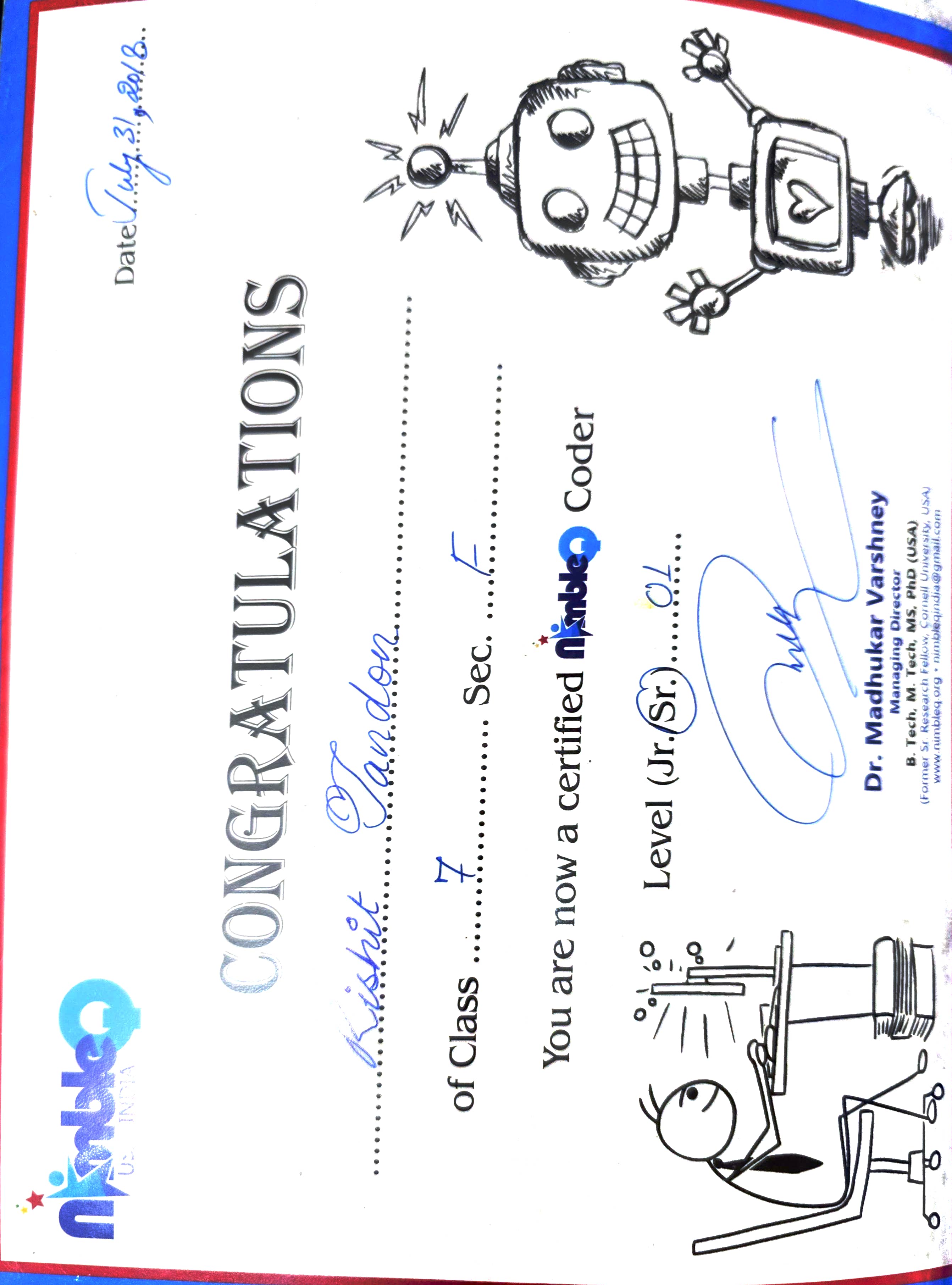 Certificate