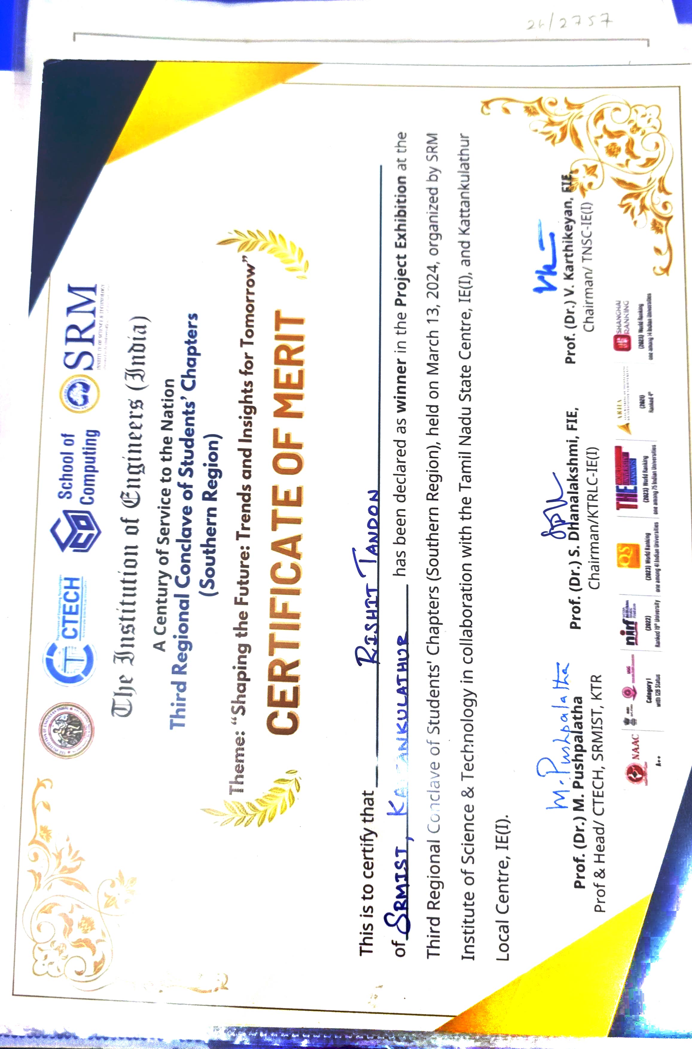 Certificate
