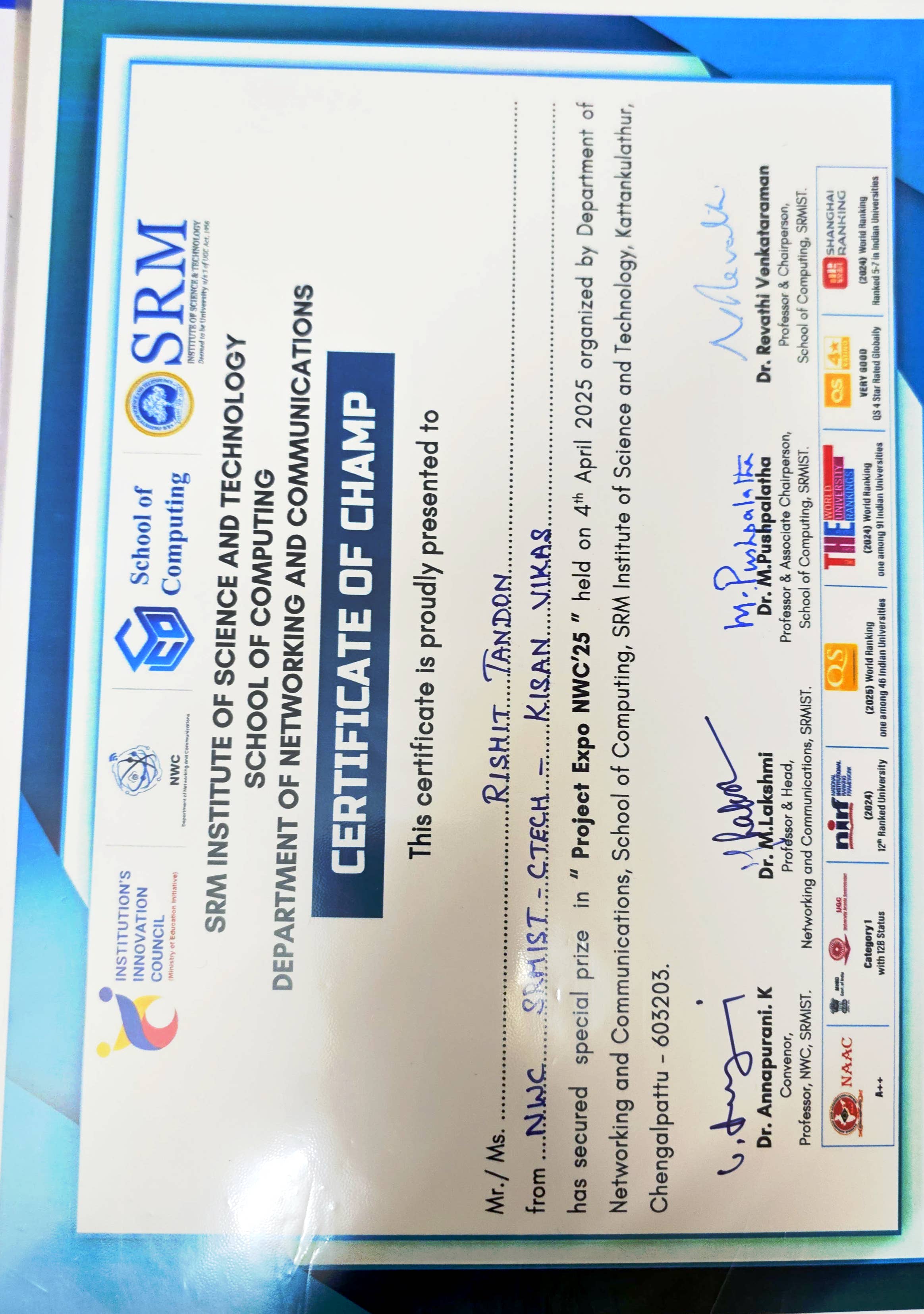 Certificate