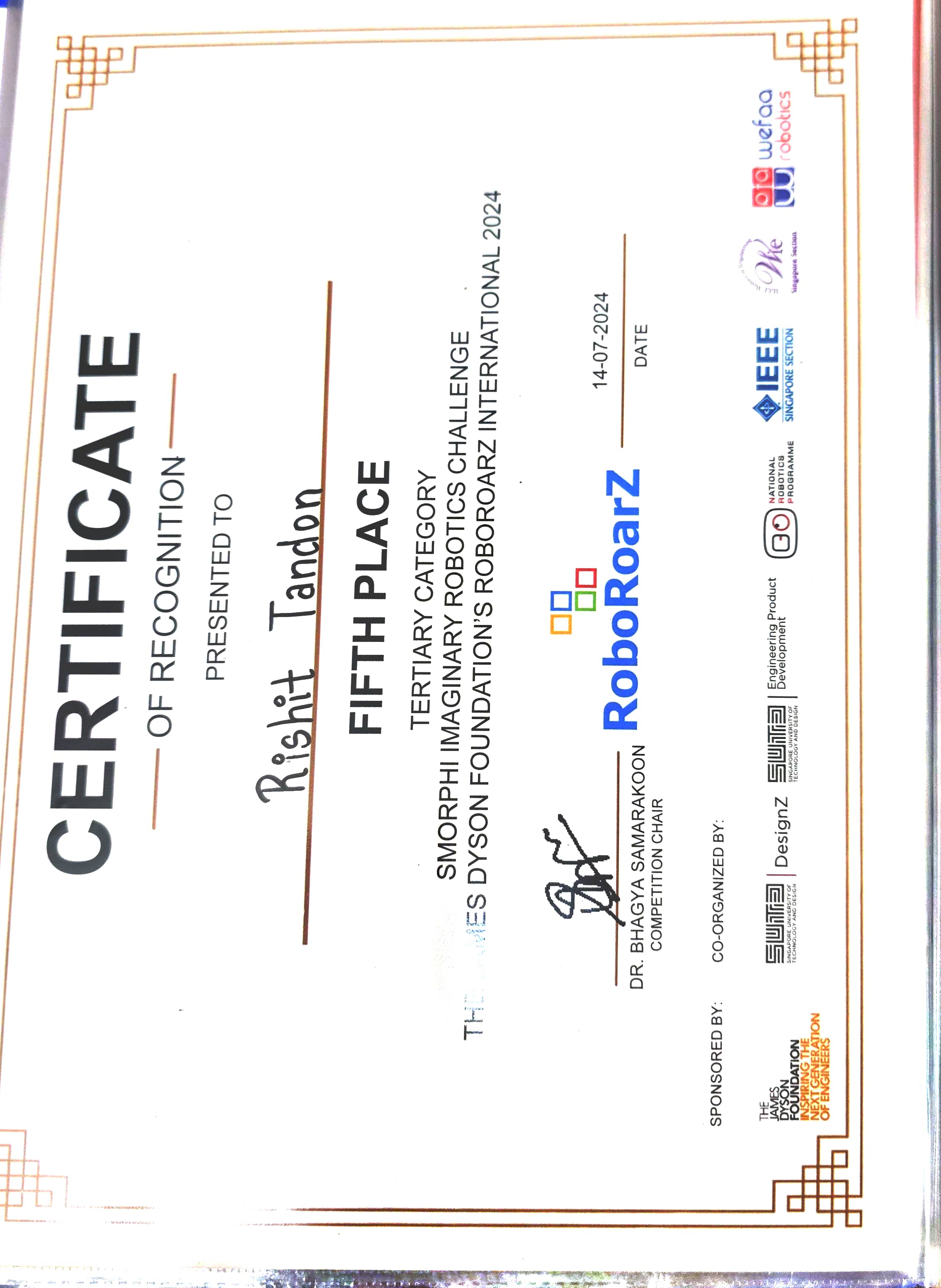 Certificate